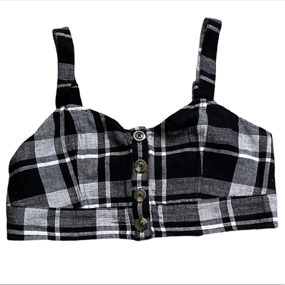 American Eagle Plaid Crop Top